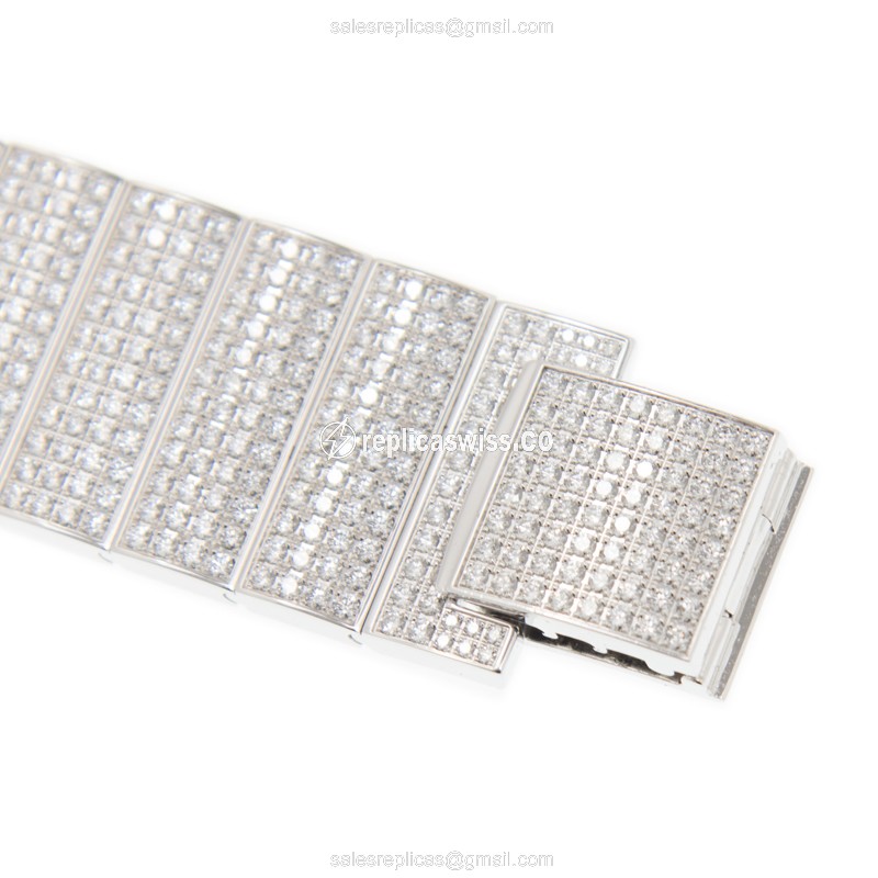 Cartier W20073X8-100XL SANTOS Automatic 18kt White Gold & Diamond