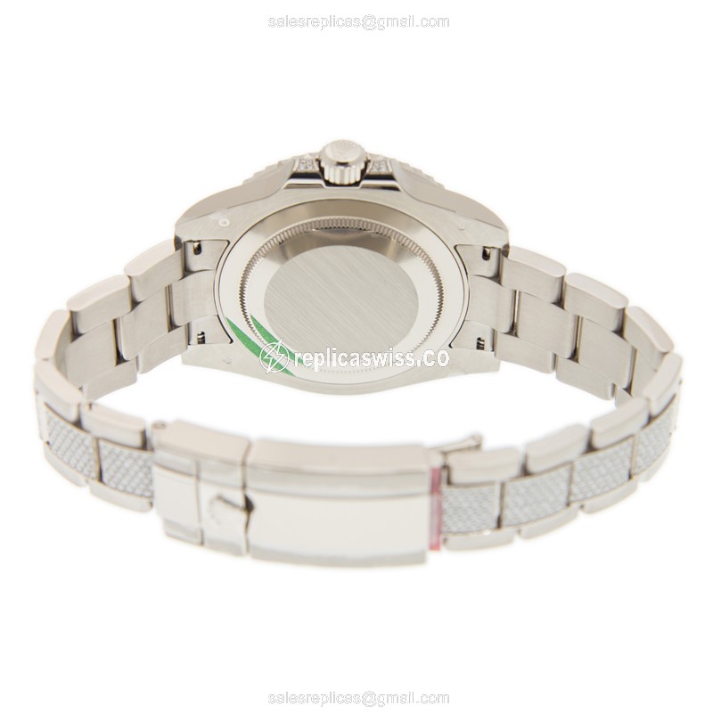 Rolex 116759SANR-BK GMT-MASTER II Automatic 18kt White Gold & Diamond