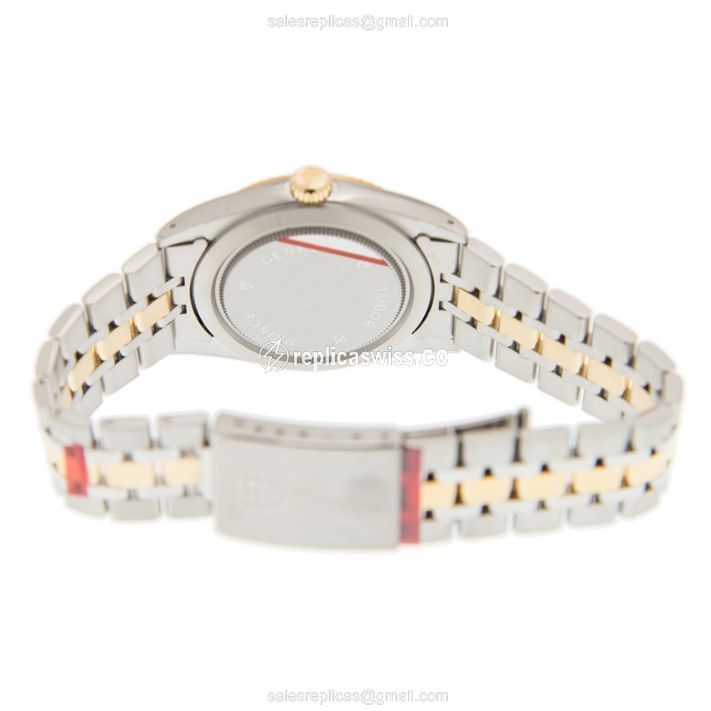 Tudor 76213-62483-246810AR-BK PRICE DATE-DAY Automatic 18kt Gold & Steel