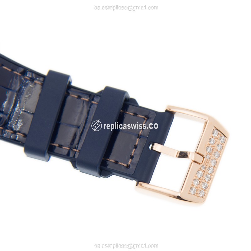 Franck Muller V 45 SC DT D YACHTING (5N.BL) VANGUARD Automatic 18kt Rose Gold & Diamonds