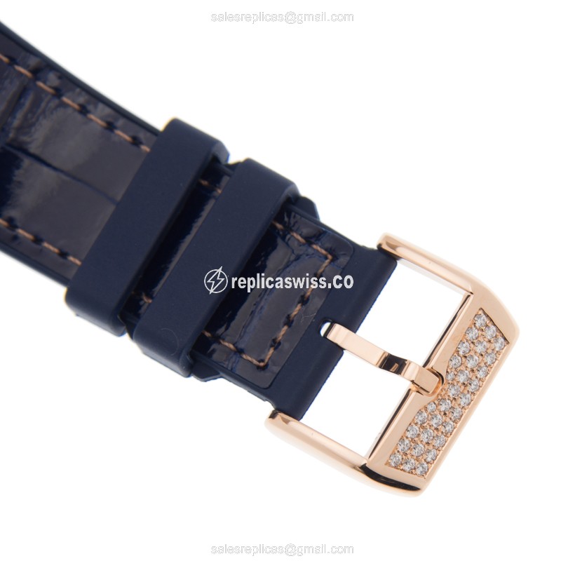 Franck Muller V 45 CC DT D CD YACHTING (5N.BL) VANGUARD Automatic 18kt Rose Gold & Diamonds