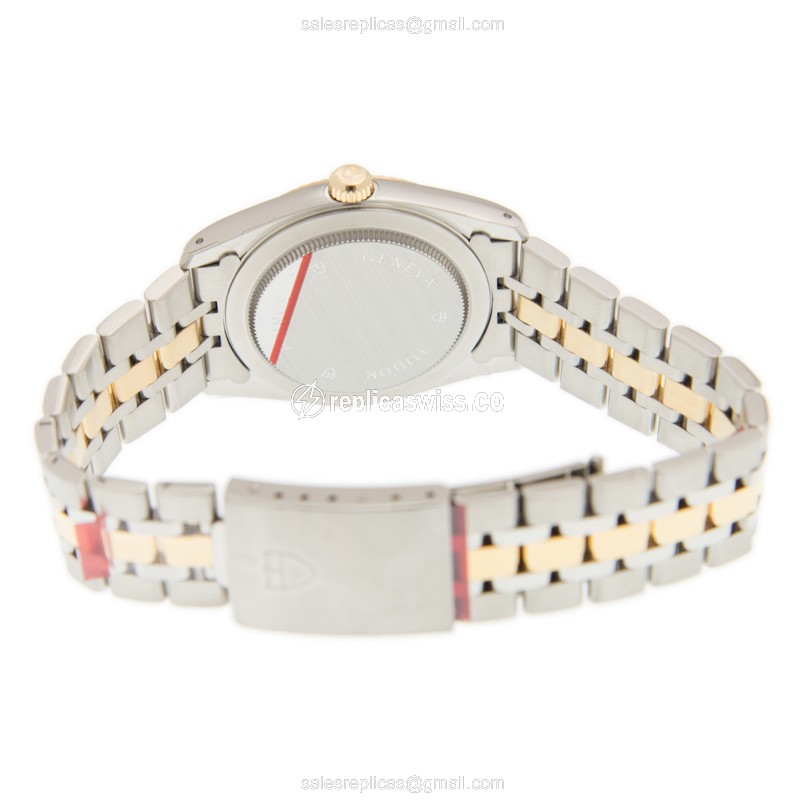 Tudor 74033-62473-26810AR-BK PRICE DATE-DAY Automatic 18kt Gold & Steel