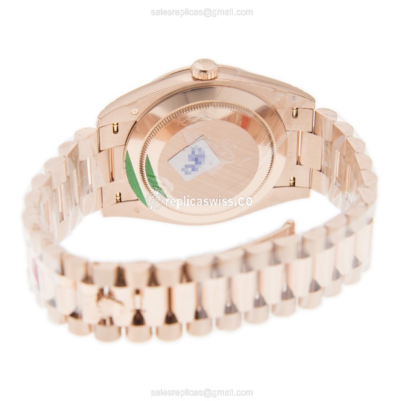 Rolex 228345RBR-0002 DAY-DATE Automatic 18kt Rose Gold & Diamonds