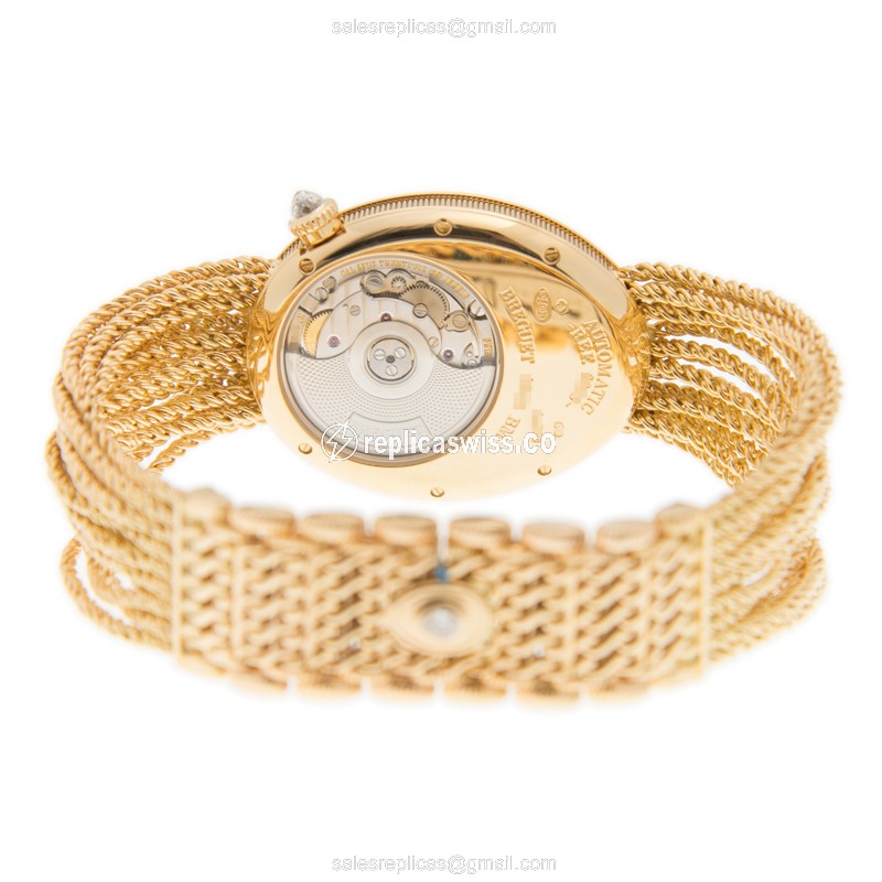 Breguet 8918BA/58/J39/D00D REINE DE NAPLES Automatic 18kt Gold & Diamond