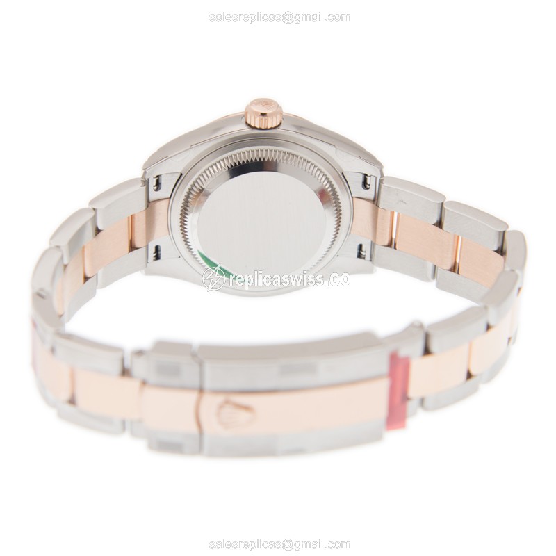 Rolex 279161SUNDUSTRN_O LADY DATEJUST Automatic 18kt Rose Gold & Steel
