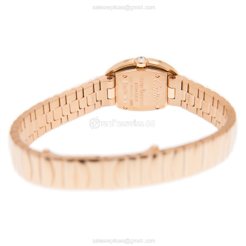 Cartier WB520026 BAIGNOIRE Quartz 18kt Rose Gold & Diamonds