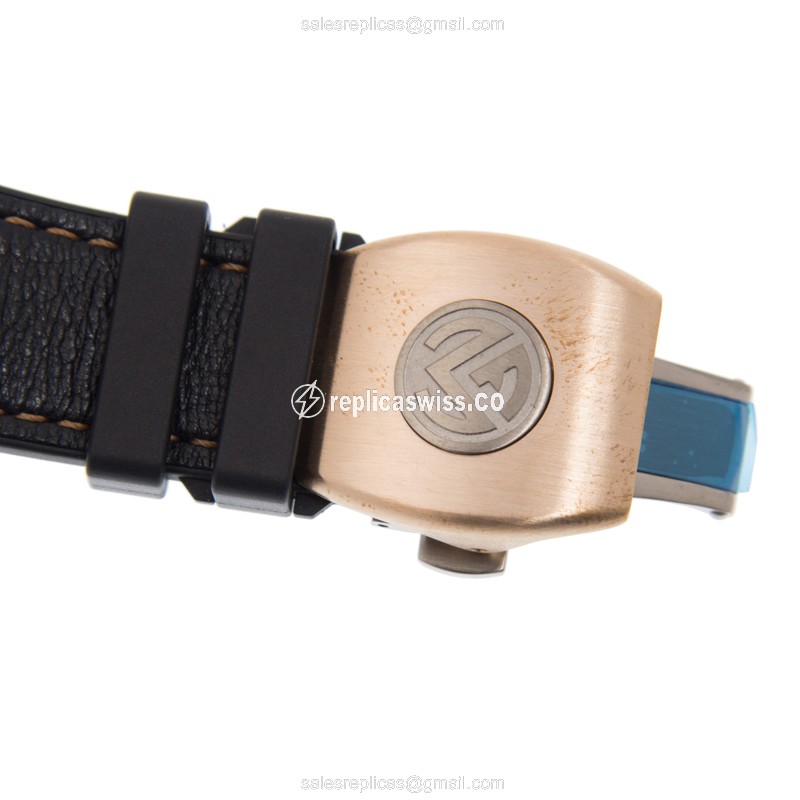 Franck Muller V 45 SC DT CIR (BZ.NR.BR) - BLACK VANGUARD Automatic 18kt Rose Gold & Steel