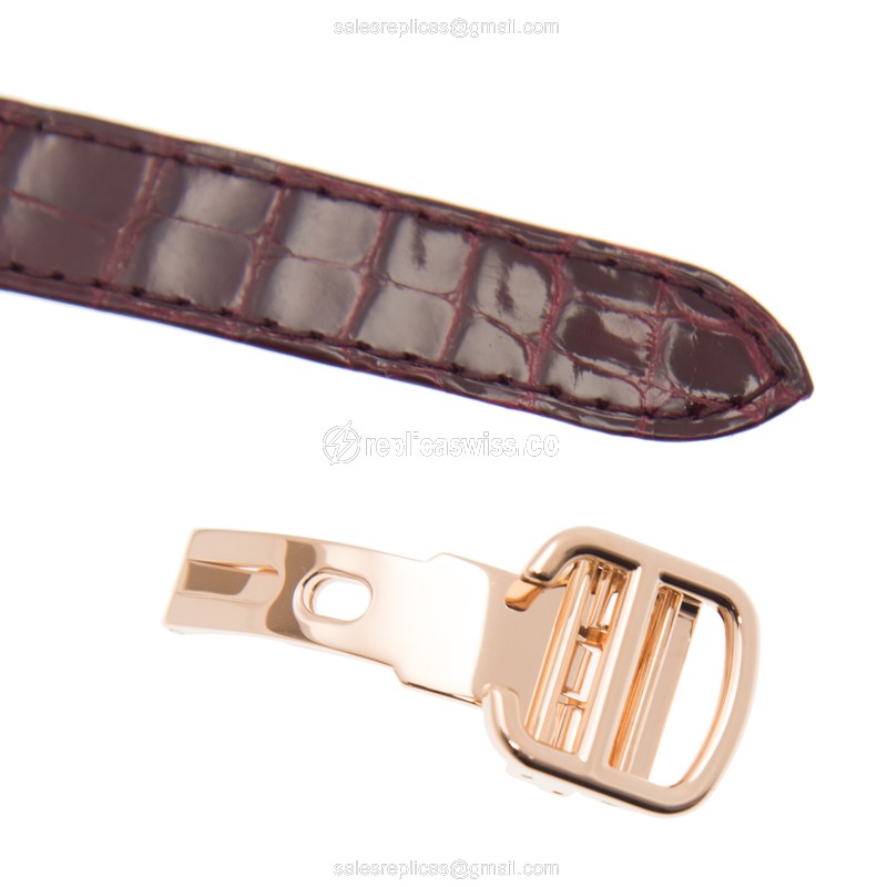 Cartier WJTA0010 TANK Manual Wind 18kt Rose Gold & Diamonds