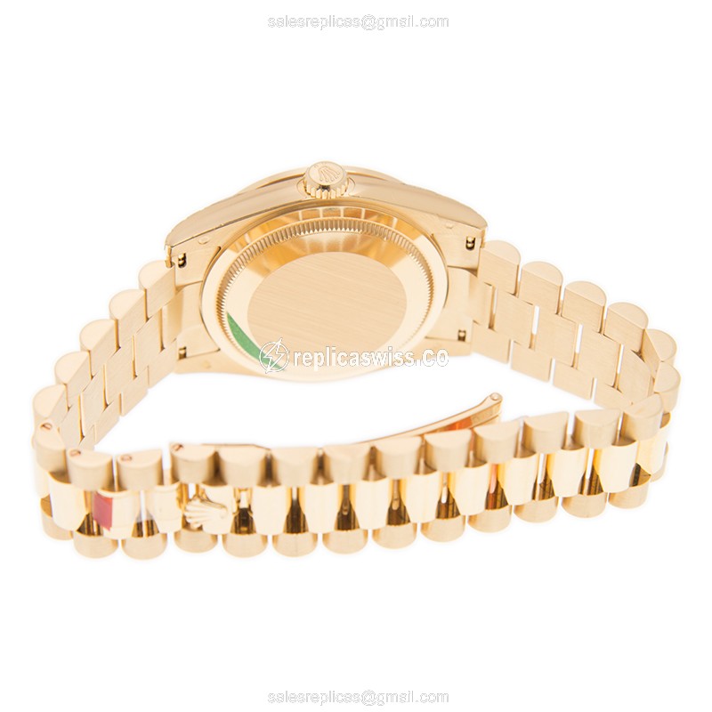 Rolex 118348GNPAVEDAR DAY-DATE Automatic 18kt Gold & Diamond & Steel