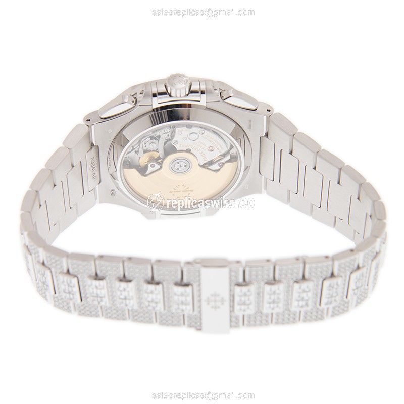 Patek Philippe 5980/1400G-010 NAUTILUS Automatic 18kt White Gold & Diamond