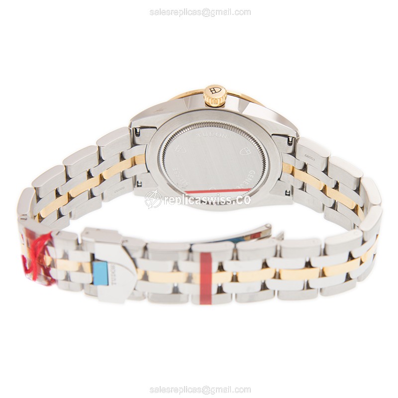 Tudor 55003-68053-WT GLAMOUR DATE Automatic 18kt Gold & Steel