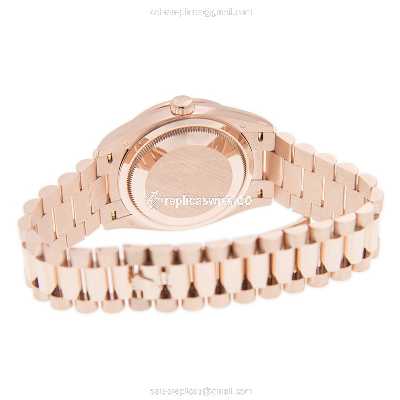 Rolex 128345RBR-0042 DAY-DATE Automatic 18kt Rose Gold & Diamonds