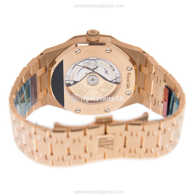 Audemars Piguet 15413OR.YY.1220OR.01 ROYAL OAK Automatic 18kt Rose Gold & Sapphire