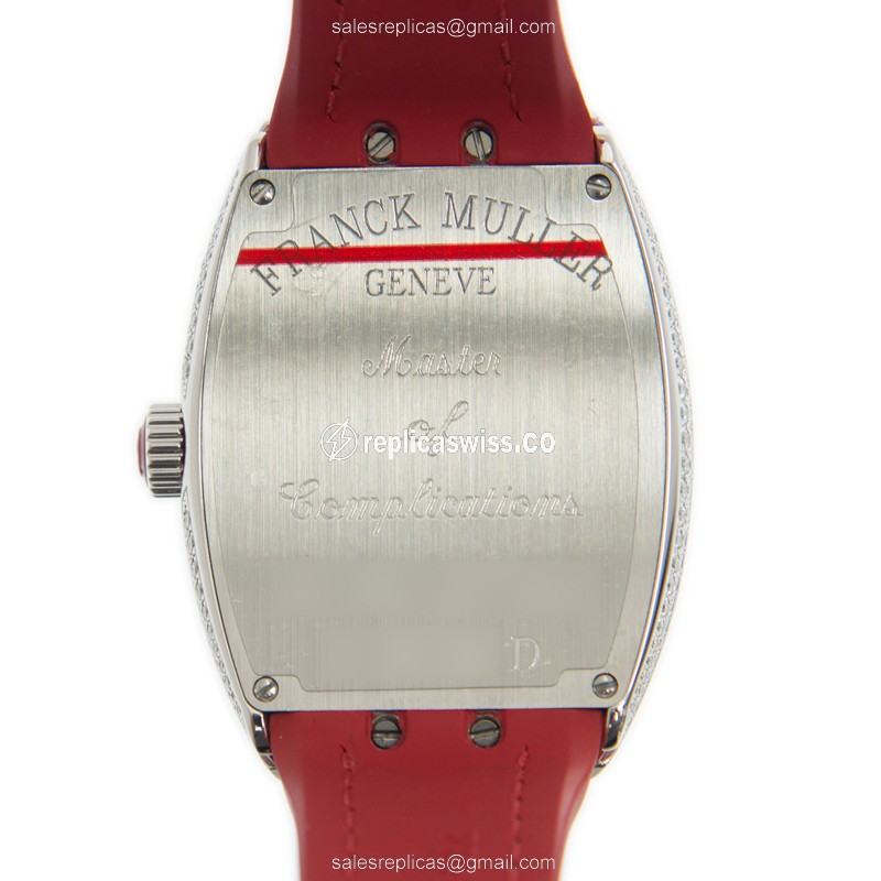 Franck Muller V 32 QZ D (AC.RG) VANGUARD Quartz Stainless Steel & Diamonds