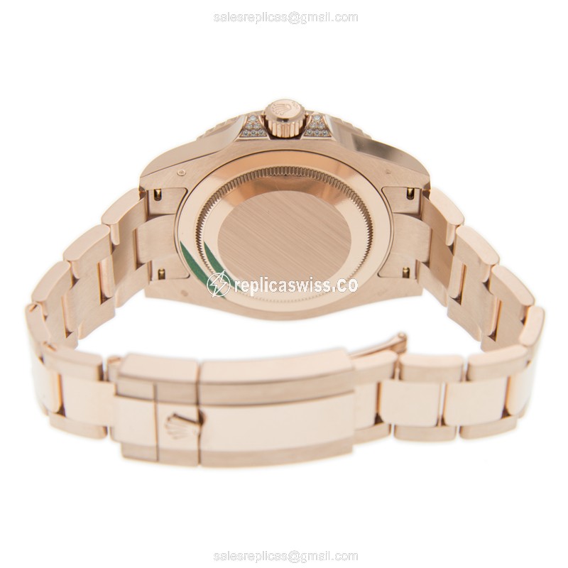 Rolex 126755SARU-0003 GMT-MASTER II Automatic 18kt Rose Gold & Diamonds