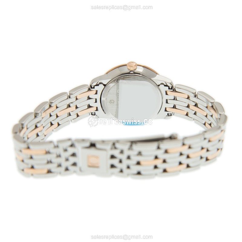 Omega 424.20.24.60.05.002 DE VILLE Quartz 18kt Rose Gold & Steel