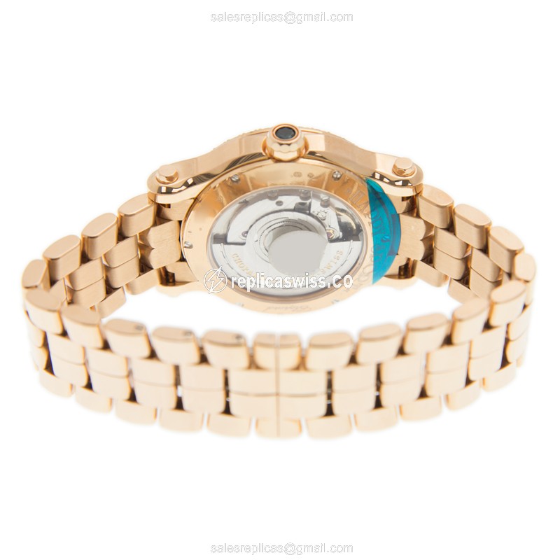 Chopard 274808-5004 HAPPY SPORT Automatic 18kt Rose Gold & Diamonds