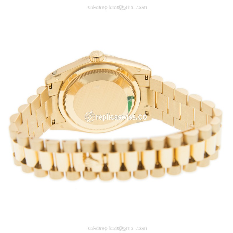 Rolex 118238LAVENDERJADECAROUSELDIA DAY-DATE Automatic 18kt Yellow Gold