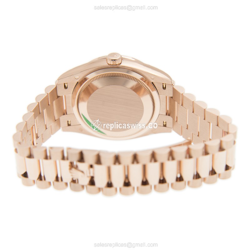 Rolex 128345RBR-0040 DAY-DATE Automatic 18kt Rose Gold & Diamonds