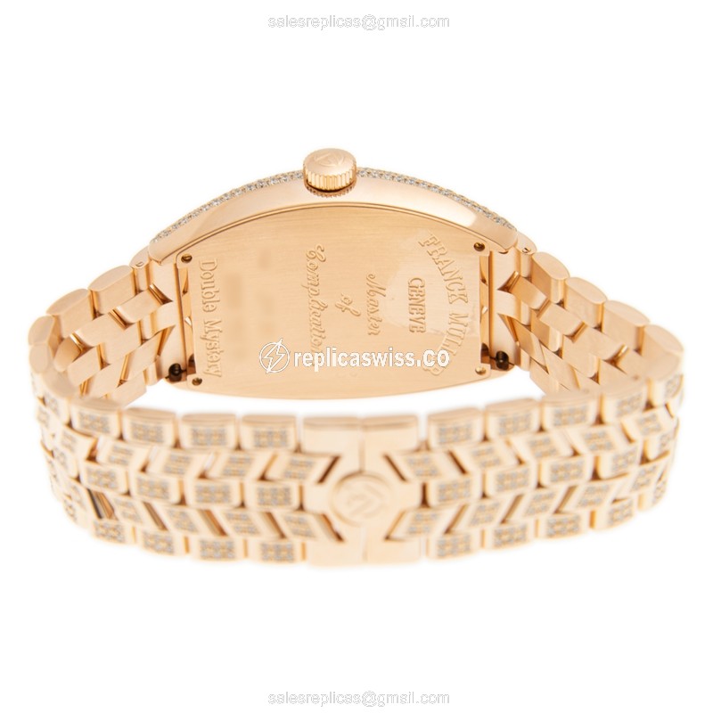 Franck Muller 8880 DM D (5N) DOUBLE MYSTERY Automatic 18kt Rose Gold & Diamonds