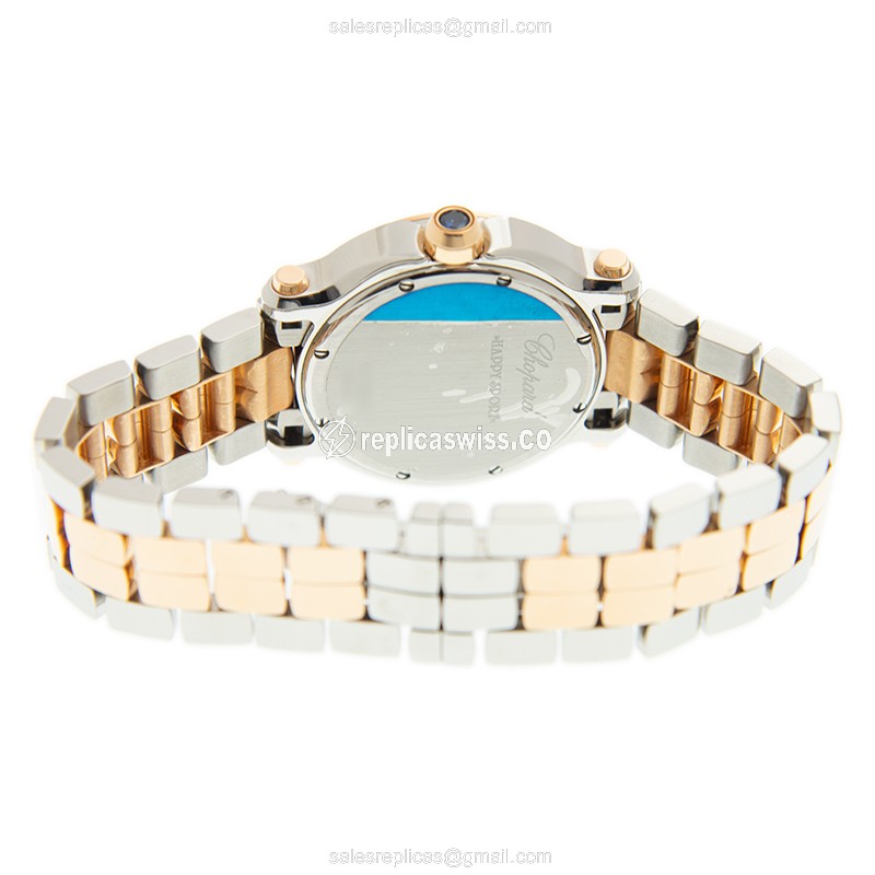 Chopard 278488-9001 HAPPY SPORT Quartz 18kt Rose Gold & Steel