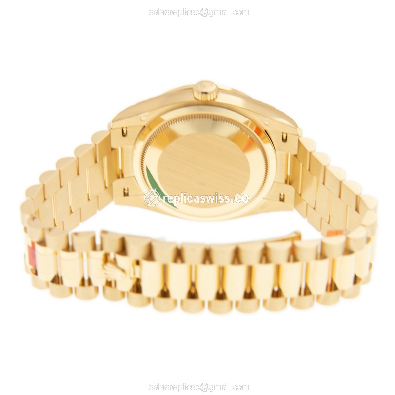 Rolex 128348RBR-0005 DAY-DATE Automatic 18kt Gold & Diamond