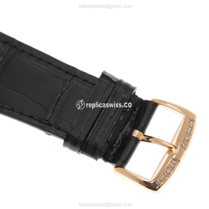 Franck Muller 6002 M QZ REL D (5N)-BK MASTER SQUARE Quartz 18kt Rose Gold & Diamonds