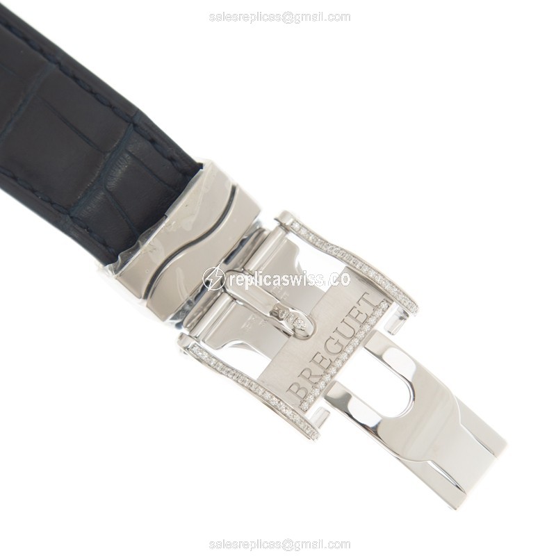 Breguet 5839BB/6D/9ZU/DD0D MARINE Manual Wind 18kt White Gold & Diamond