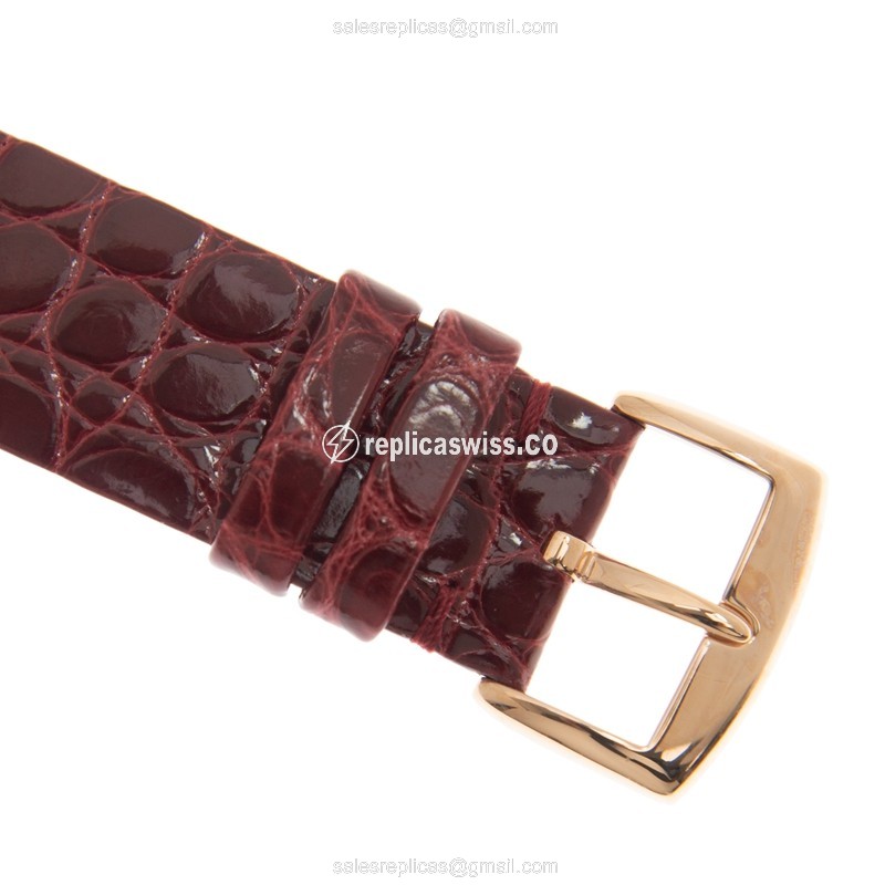 Franck Muller 5002 M QZ C 6H (5N)-RED STRAP HEART Quartz 18kt Rose Gold