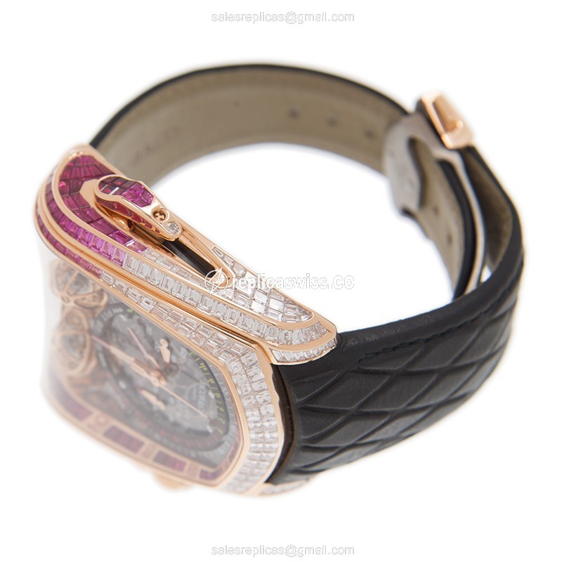 Jacob & Co TT800.40.BR.AA.AWA4S TWIN TURBO Manual Wind 18kt Rose Gold & Diamonds