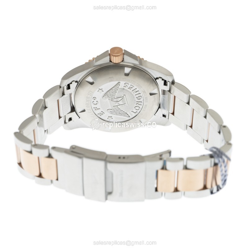 Longines L3.781.3.78.7 CONQUEST Automatic 18kt Rose Gold & Steel