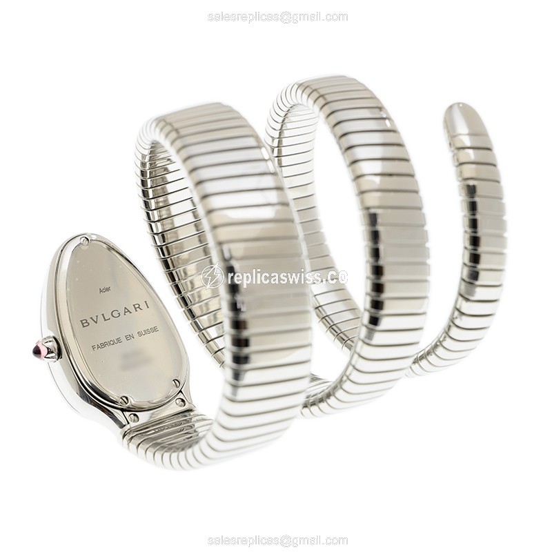 Bulgari SP35BSDS2T SERPENTI TUBOGAS Quartz Stainless Steel & Diamonds