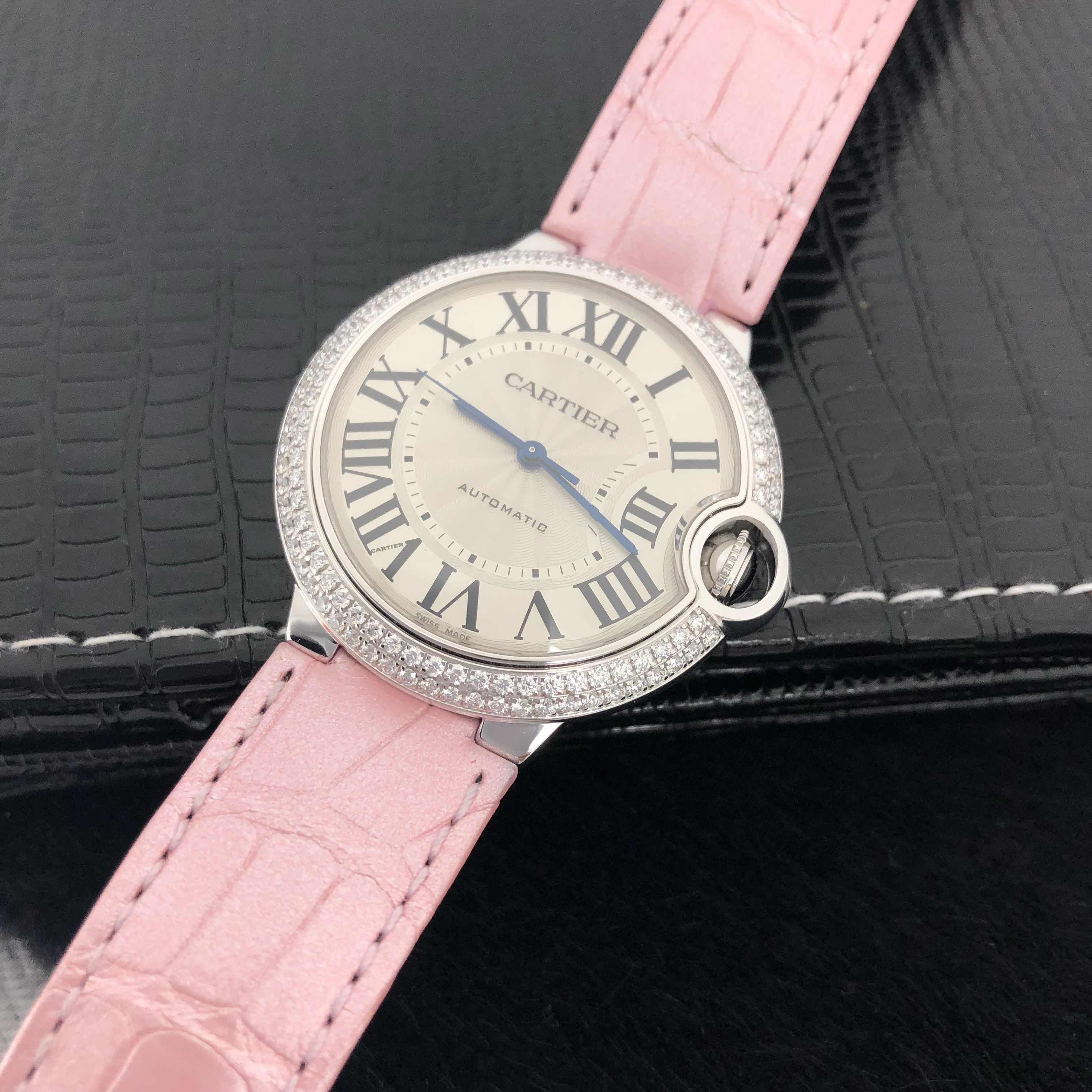 Cartier WJBB0011 BALLON BLEU Automatic 18kt White Gold & Diamond