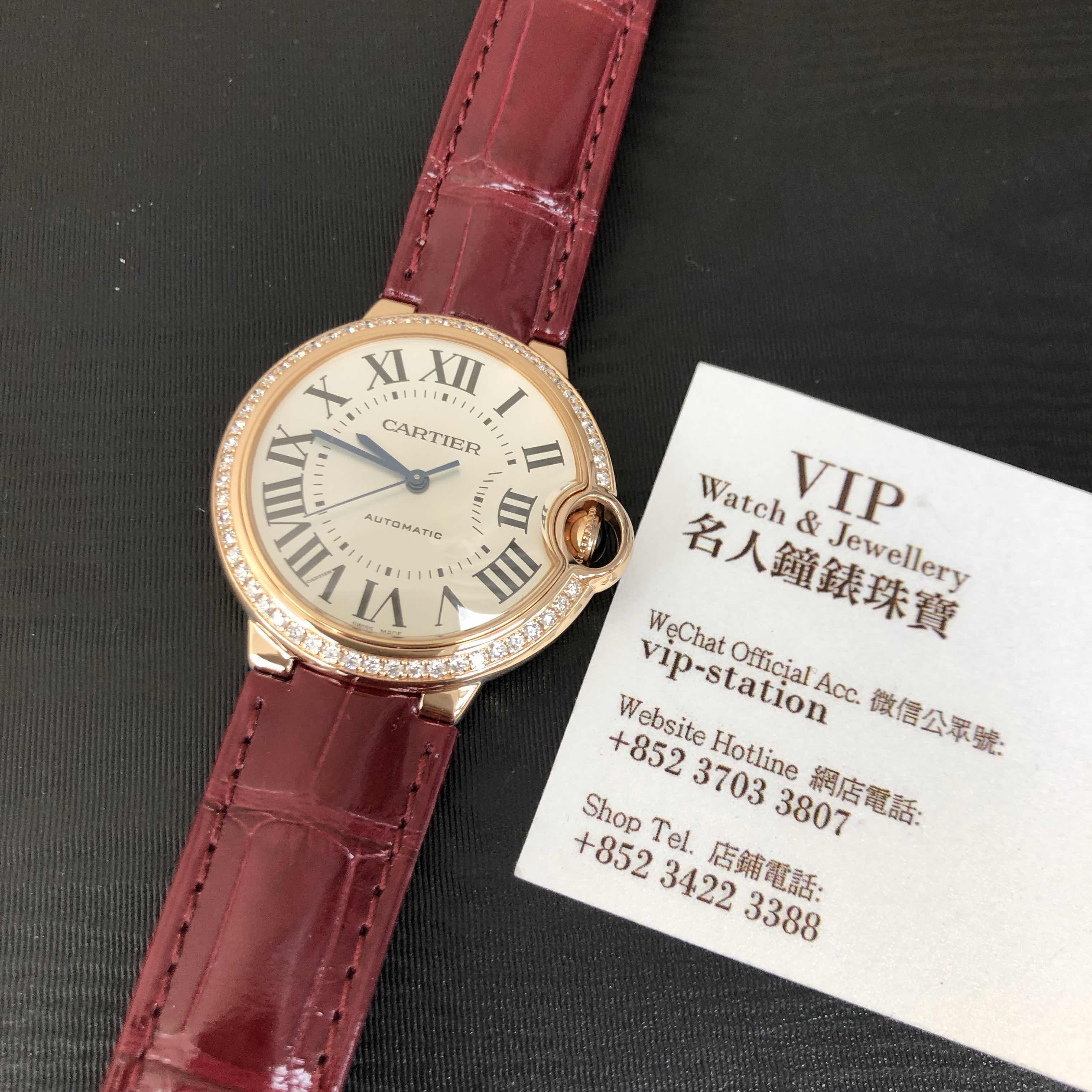 Cartier WJBB0034 BALLON BLEU Automatic 18kt Rose Gold & Diamonds