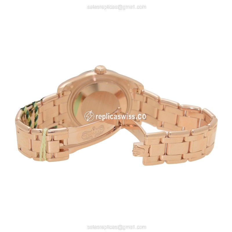 Rolex 81285 LADY DATEJUST Automatic 18kt Rose Gold & Diamonds