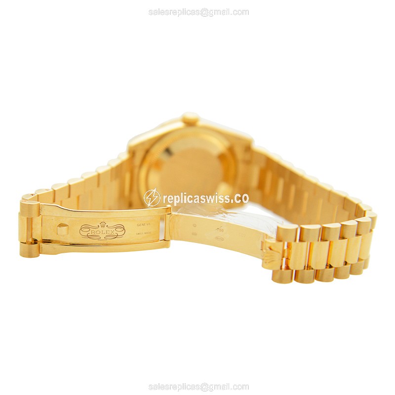 Rolex 118398BRWAVEAR DAY-DATE Automatic 18kt Gold & Diamond & Steel