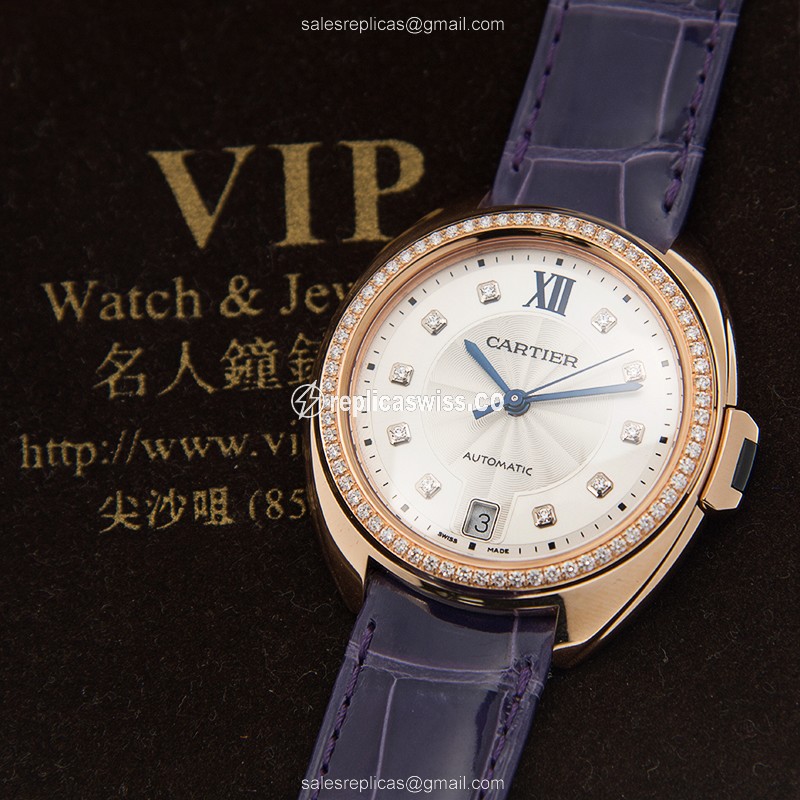 Cartier WJCL0039 CLe DE CARTIER Automatic 18kt Rose Gold & Diamonds