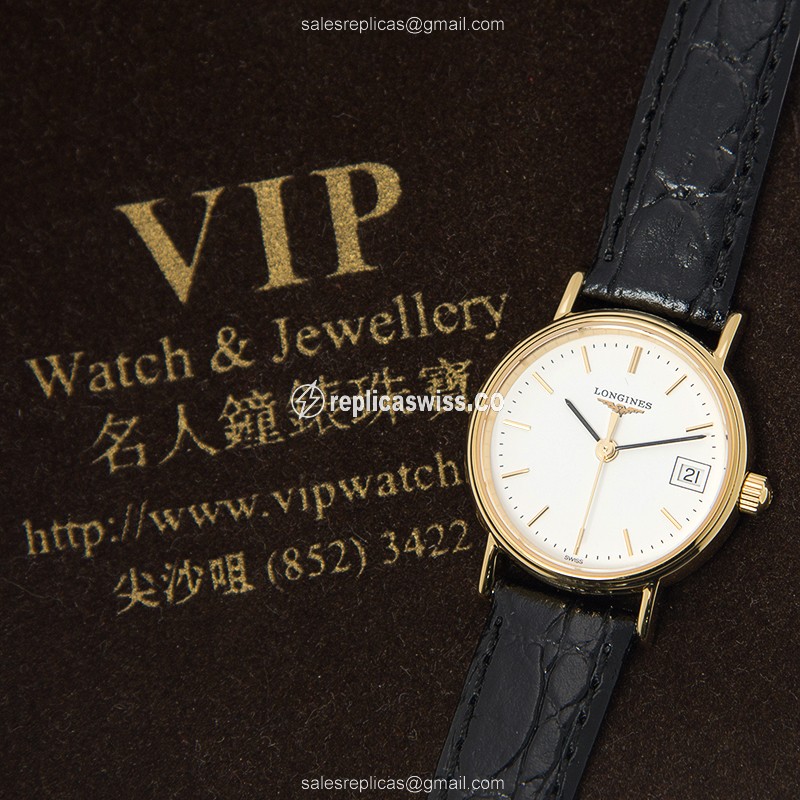 Longines L4.319.2.12.2 PRESENCE Quartz Gold-Plated & Stainless Steel