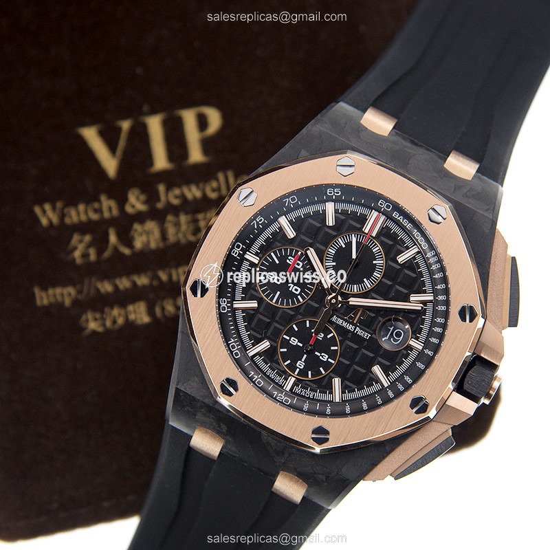 Audemars Piguet 26406FR.OO.A002CA.01 ROYAL OAK OFFSHORE Automatic Forged Carbon & Pink Gold