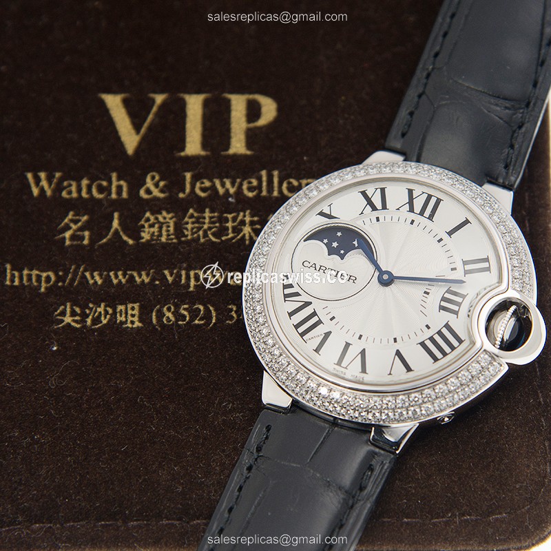 Cartier WJBB0028 BALLON BLEU Automatic 18kt White Gold & Diamond