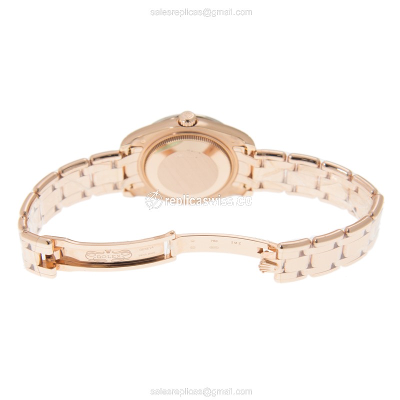 Rolex 81285ZROM LADY DATEJUST Automatic 18kt Rose Gold & Diamonds