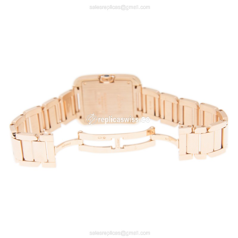 Cartier W5310041 TANK Quartz 18kt Rose Gold