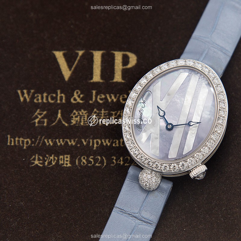 Breguet 9818BB/5V/922/DD0D REINE DE NAPLES Automatic 18kt White Gold & Diamond