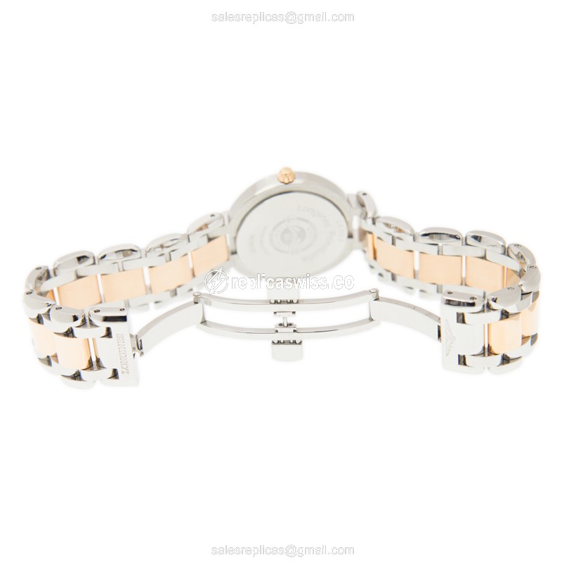 Longines L8.112.5.87.6 PRIMA LUNA Quartz 18kt Rose Gold & Steel