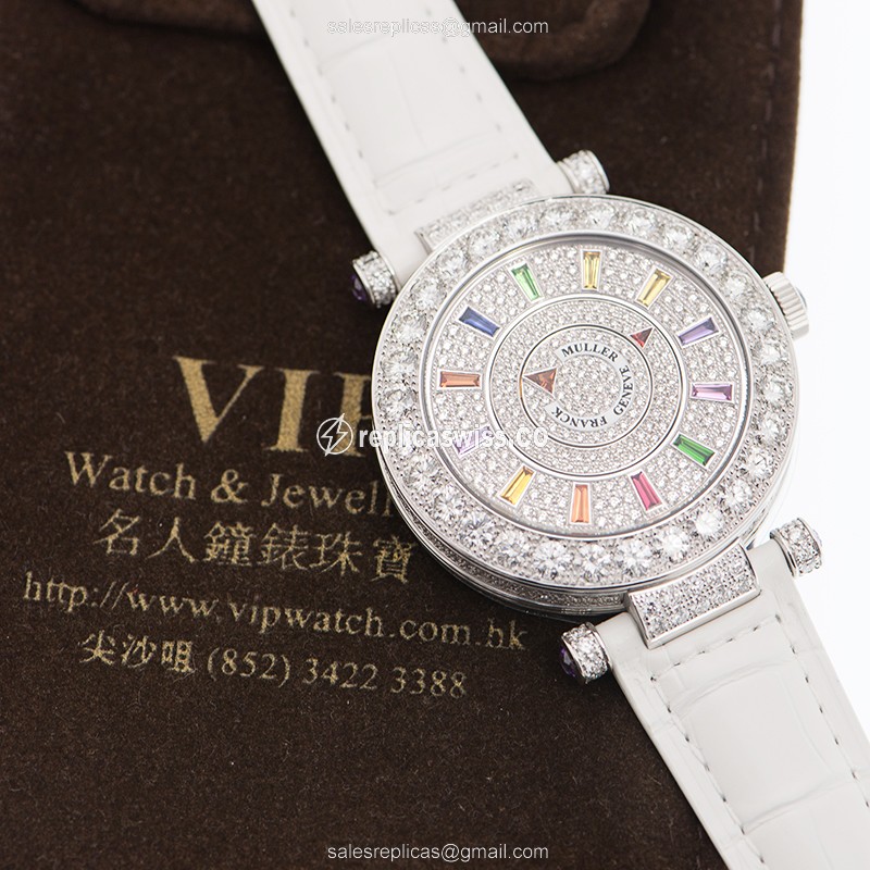 Franck Muller DM 42 COL DRM D 1R CD (OG) DOUBLE MYSTERY Automatic 18kt White Gold & Diamond