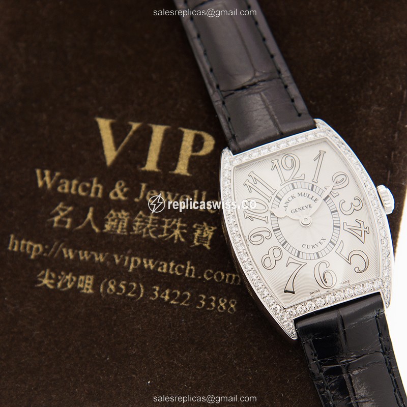 Franck Muller 7502 QZ REL D 1R (AC) CINTREE CURVEX Quartz Stainless Steel & Diamonds