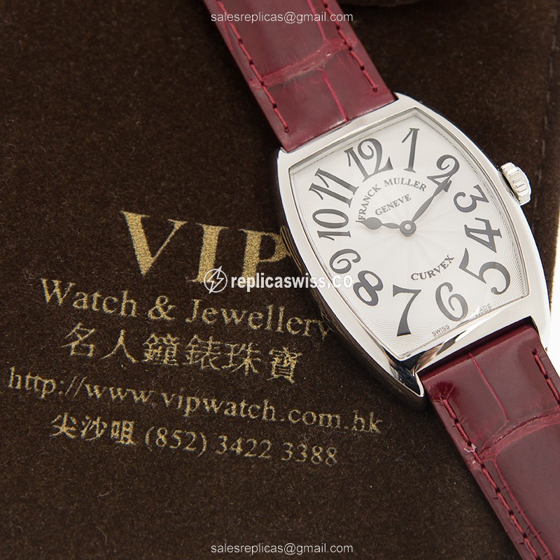 Franck Muller 2852 QZ (AC) - WHITE CINTREE CURVEX Quartz Stainless Steel