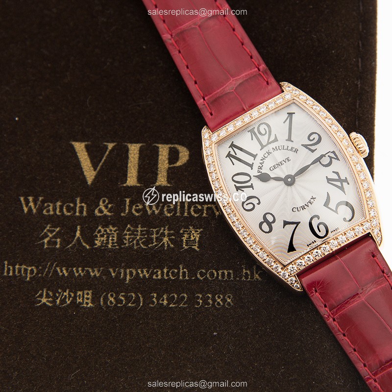 Franck Muller 7502 QZ D 1R (5N) CINTREE CURVEX Quartz 18kt Rose Gold & Diamonds