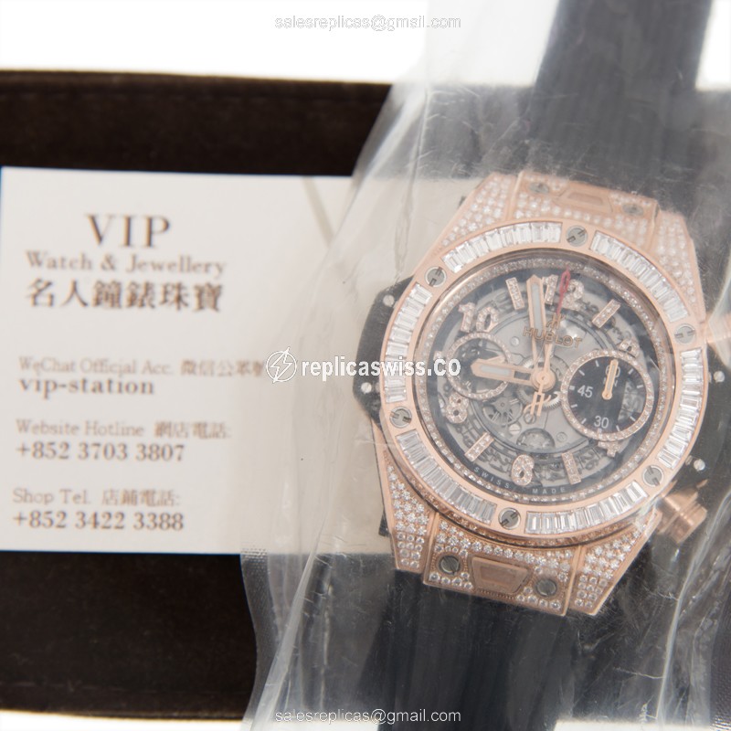 Hublot 411.OX.1180.RX.0904 BIG BANG Automatic 18kt Rose Gold & Diamonds