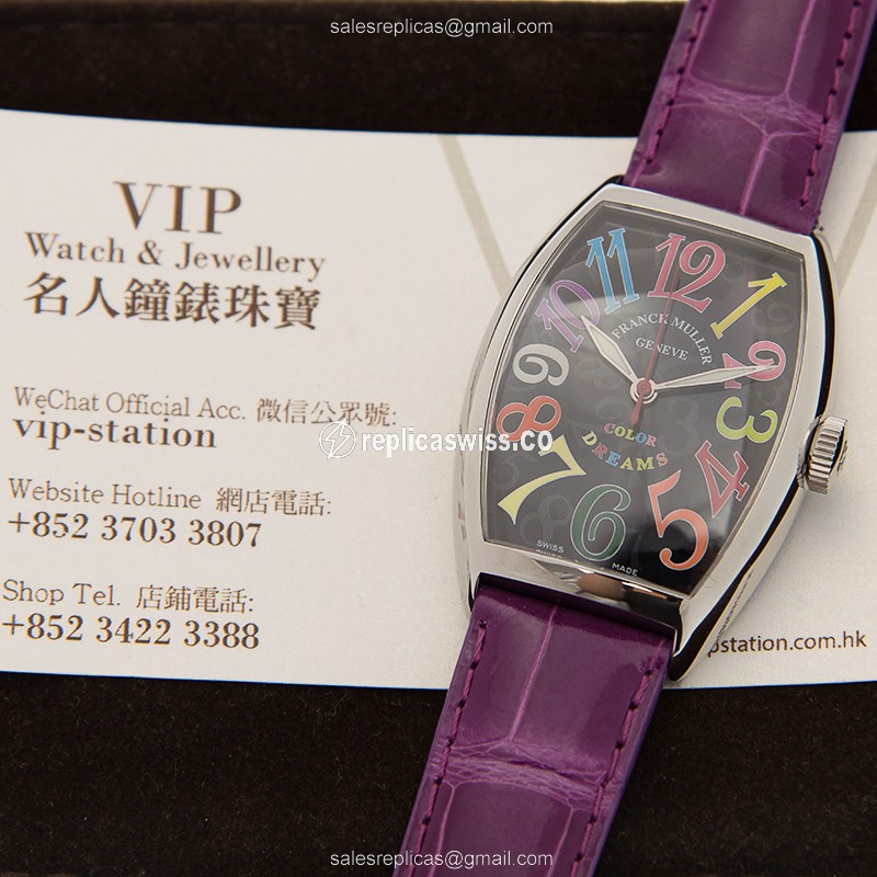 Franck Muller 5850 SC COL DRM (AC) - BLACK CINTREE CURVEX Automatic Stainless Steel